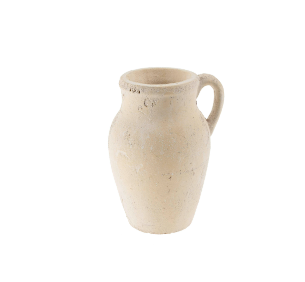 Rhodes Pitcher Vase S, Cream