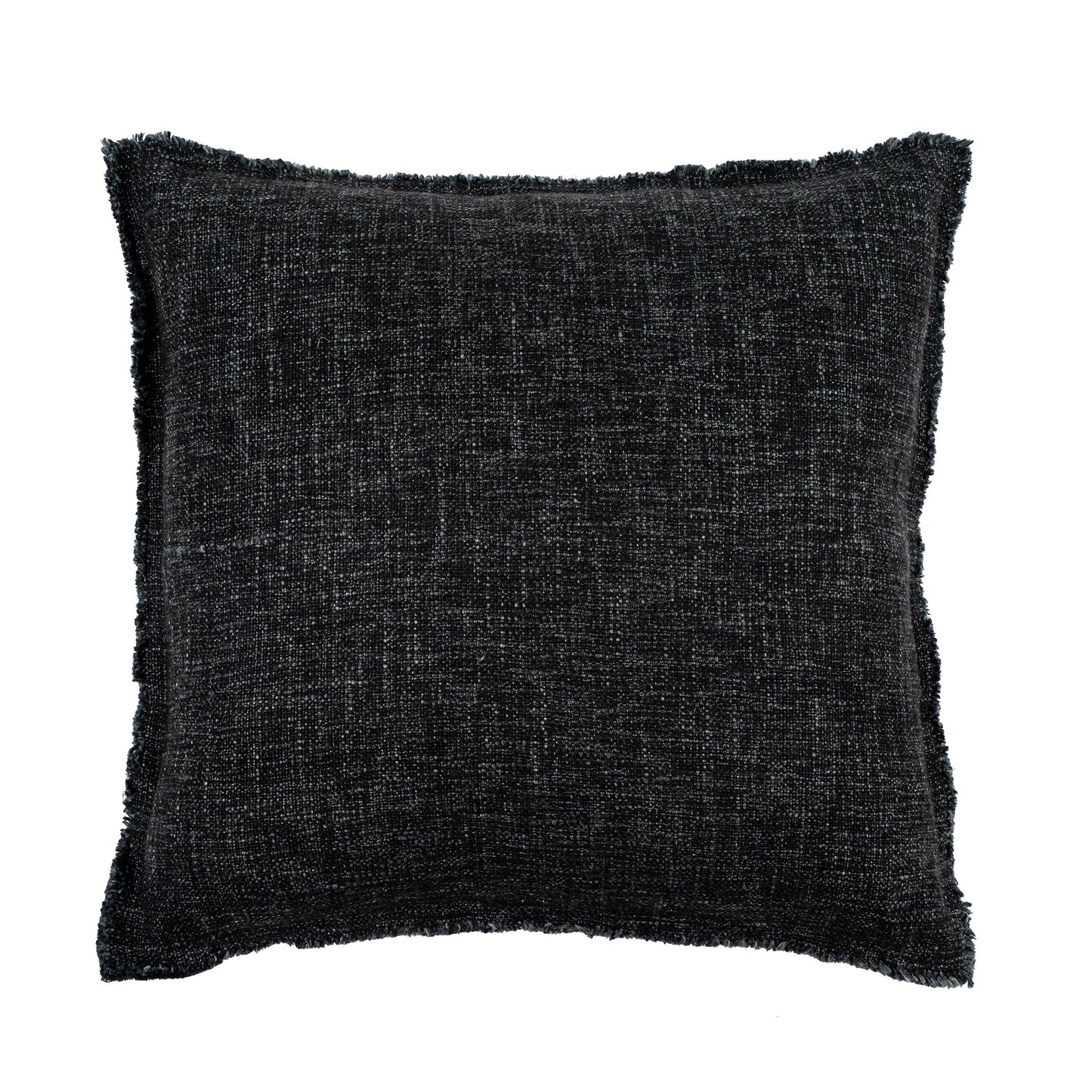 Selena Linen Pillow, Black