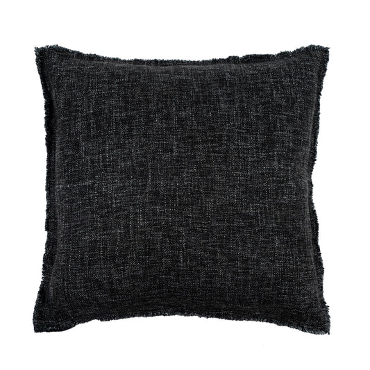 Selena Linen Pillow, Black