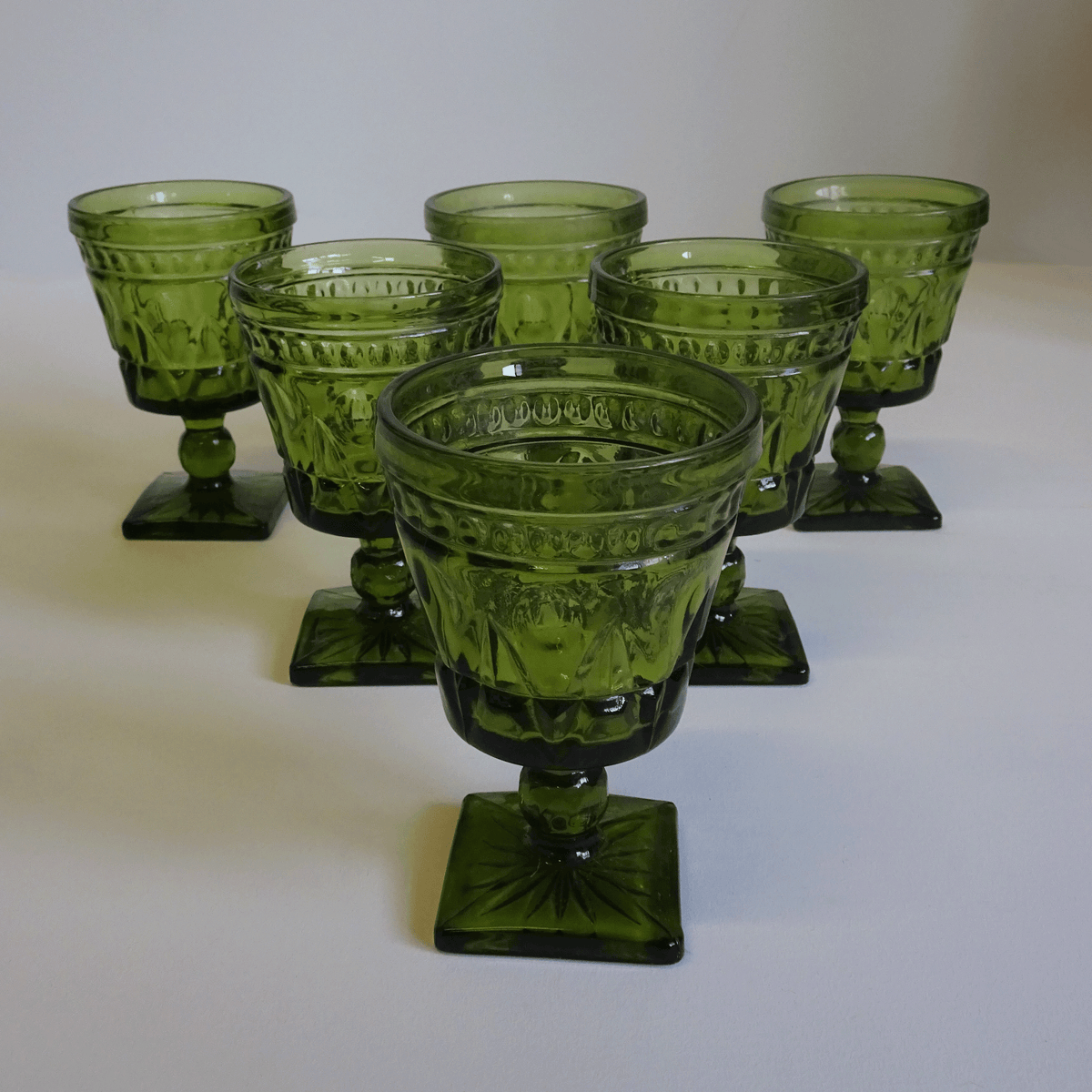 Vintage Glass Goblet Set