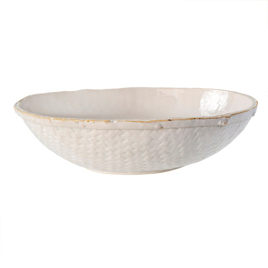 Basketweave Serving Bowl